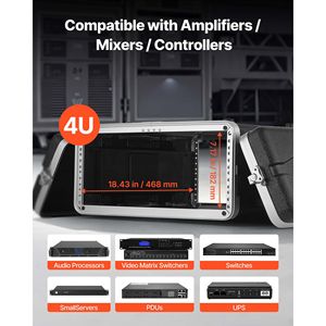 Boîtier de rack de serveur 4U standard 19 pouces, construction en ABS, loquets torsadés encastrés, façade et dos amovibles - Product Image 2