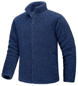 Veste polaire Sherpa pour homme, personnalisée, d'extérieur, hiver, épaisse, chaude, patchwork, color block, demi-zip - Product Image 4