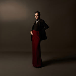 Conjunto de Blazer y Top para Mujer, Diseño ODM OEM de 2 Piezas, Cuello con Muescas, Transpirable, Elegante, Asimétrico, Mezcla de Poliéster, Corte Regular - Product Image 1