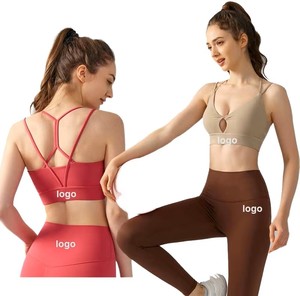 Sujetador deportivo OEM de licra/poliéster con costuras, talla grande, transpirable, elástico en 4 direcciones, de secado rápido, de alto soporte, para entrenamiento, que absorbe la humedad, para mujer, para gimnasio - Product Image 1