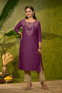 Colección de Kurtis Tradicionales para Bodas, con Estampado de Lámina de Algodón Mágico Premium, Diseño Hermoso, Ropa Moderna para Mujer, Precio Bajo - Product Image 3