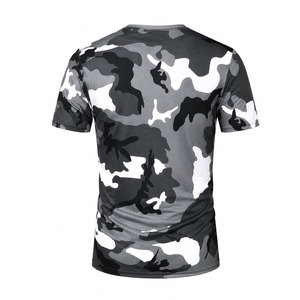 Camiseta de Camuflaje para Hombre Ekin Impex, Manga Corta, Cuello Redondo, Corte Ajustado, Secado Rápido, Estilo Urbano, Tejido de Punto Estampado - Product Image 3