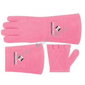 Guantes de Soldadura de Cuero Resistentes al Calor, Guantes de Trabajo Duraderos y Protectores para Soldadura Industrial y Fabricación - Product Image 5