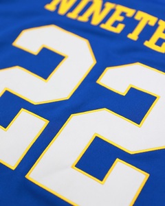 Maillot de football américain classique personnalisé en maille respirante, sublimation, manches courtes, protection UV, anti-humidité, maillot d'équipe - Product Image 6