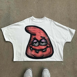 OEM Custom DTF Printing Men's <b>Cropped</b> Boxy <b>Fit</b> <b>T</b> <b>Shirts</b> Blank Heavyweight 300 GSM Cotton Drop Shoulder Oversized <b>T</b> <b>Shirt</b> for Men - Product Image 5