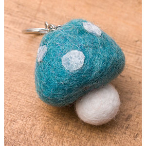 Mushroom Design Felted <b>Key</b> Ring Stylish <b>Key</b> <b>Chains</b> - Product Image 1
