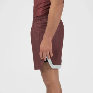 Men's Martial Arts Wear <b>Linen</b>/Cotton Oxford Quick Dry Mid Waist Zipper Fly Grappling Muay Thai <b>Knee</b>-<b>Length</b> <b>Shorts</b> - Product Image 4