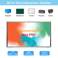 Pizarra Interactiva de 75 Pulgadas, Pantalla Táctil Inteligente, Resolución 4K, Pantalla Digital para Escuelas