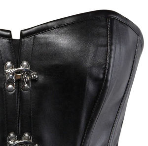 Corset Bustier en Cuir de Qualité pour Femme, Taille Ajustée, par Standard International, à Prix Abordable - Product Image 5