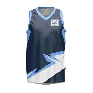 Maillot de basket-ball personnalisé pour équipe de club, en polyester noir, respirant et à séchage rapide, avec numéros et nom pour hommes - Product Image 1