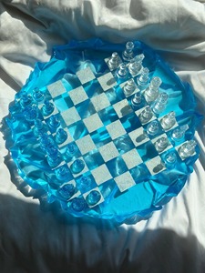 Belladec Resin <b>Chess</b> Board Custom Children High Quality Clear Pigmented Artistic Handmade <b>Chess</b> Pieces Modern Luxury <b>Set</b> - Product Image 5