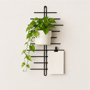 Support mural moderne et minimaliste en métal pour plantes grimpantes d'intérieur – Décoration murale pour la maison et le bureau - Product Image 4