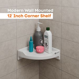 Modern Stainless Steel Corner <b>Shelf</b> <b>Wall</b> Mounted Single Tier Chrome Finish Eco Friendly Durable Bathroom Kitchen Hotel Organizer - Product Image 5
