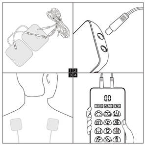 Instrument portatif de thérapie de <span class=keywords><strong>laser</strong></span> de physiothérapie 36 Modes double canaux TENS et EMS pour le dispositif de thérapie de <span class=keywords><strong>laser</strong></span> d'arthrite - Product Image 5
