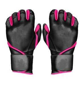 Purple PU Leather Batting Gloves Padded <b>Hook</b> And Loop Closure Unisex Adult Training Gloves - Product Image 6