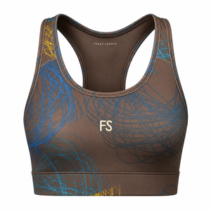 High Impact Racerback Women Sports <b>Bra</b> Printed Padded Yoga Top Breathable Fitness Gym Wear Workout <b>Bra</b> for Women Wholesale - Product Image 2