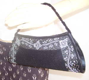 Handmade Beaded <b>Clutch</b> Evening <b>Bag</b> With Floral Embroidery White Party Accessory - Product Image 5