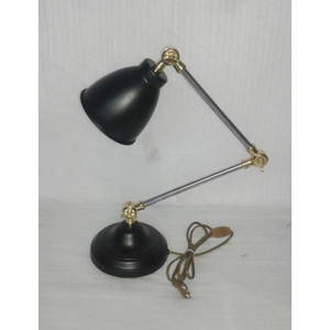 Lampe de bureau vintage à bras articulé réglable en laiton et argent, style industriel, pour bureau de direction, hôtel de luxe - Product Image 5