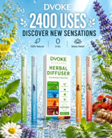 Dvoke Grapefruit - Difusor de Hierbas en Formato de Bolígrafo, Inhalador Eléctrico sin Nicotina con Sabor, Dispositivo de Refresco Oral para Aliviar el Estrés
