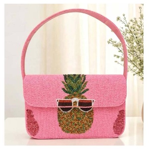 Bolso de mano de cristal con cuentas de piña, elegante y de moda, perfecto para regalar o para ocasiones especiales. - Product Image 2