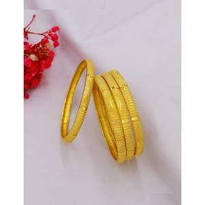 Gold Plated Traditional 4 Pc Bangles New Design African Dubai <b>Bridal</b> Style Bangles Ethnic Wedding Middle East Bangles for Women - Product Image 5
