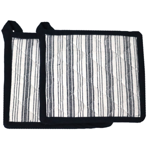 Porte-ustensiles rayé teint en fil, fournisseur indien, 100% coton, porte-ustensiles recyclés au prix le plus bas. - Product Image 6