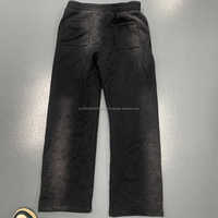 OEM Custom Slim Fit Set Jogger Heavy Avec Streetwear Panneau Latéral Hommes Lavage à l'acide Coton Lourd Pantalon de survêtement évasé de haute qualité
