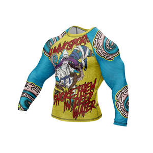 2026 Sublimation Printed Quick Dry Men Rash Guard in Custom Logo MMA Training Rash Guard NO GI Grappling Jiu Jitsu BJJ Rashguard - Product Image 3