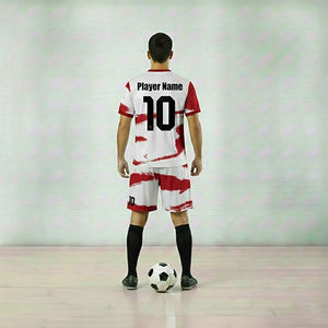 Ensemble d'uniformes de football personnalisés sublimés, respirants, anti-UV, grande taille, 100 % coton, avec strass - Product Image 3