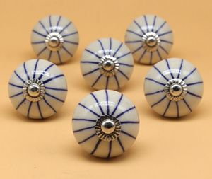 Pomos de cerámica coloridos con forma de calabaza para puertas de armario, tiradores de cajones, pomos de porcelana para baño, armario y cómoda - Product Image 4