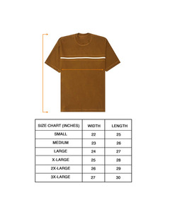 Camiseta de Punto a Rayas Marrón Retro para Hombre, Manga Corta, Cuello Redondo, Corte Regular, Ribete en Contraste, Estilo Casual, Color Sólido, Estilo Vintage, Ropa Urbana - Product Image 5