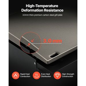 Plancha de Cocina Comercial de Alta Resistencia de 22.4 Pulgadas, Placa de Acero Antiadherente para Cocinar, Parrilla de Gas para Encimera, Ollas, Sartenes y Planchas - Product Image 5