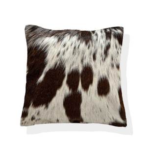 Square Cowhide Pillow 20x20in Brown and White Spotted Pattern Home Decor - Product Image 4