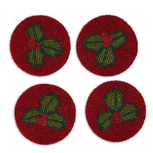 Modern Festive Premium Beaded Cup Coasters Elegant <b>Table</b> <b>Protection</b> for Wedding Decor and Home Accent - Product Image 5