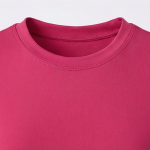 Women's 2 Piece Sporty Set Short Sleeve <b>Crop</b> <b>Top</b> and Above Knee Shorts Solid <b>Pink</b> Knitted Breathable Activewear - Product Image 4