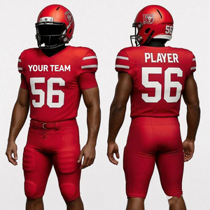 Ensemble d'uniformes de football américain personnalisés, maillot et pantalon, impression par sublimation, logo brodé, kit d'équipe, OEM, vente en gros - Product Image 6
