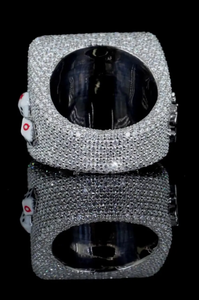 VVS Moissanite Diamond Custom Number <b>Ring</b> Iced Out 925 <b>Silver</b> Hip Hop Luxury <b>Statement</b> Women Men Party Wear <b>Ring</b> - Product Image 3
