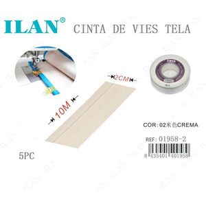 Nastro in tessuto Ilan 2 cm x 10 m beige per rifiniture e cuciture - Product Image 1