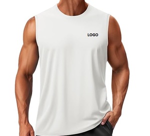 Camiseta sin mangas de secado rápido para hombre, chaleco transpirable para entrenamiento, camiseta deportiva con logo personalizado para gimnasio. - Product Image 1
