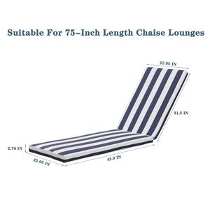 Set di 2 Cuscini di Ricambio per Sdraio da Esterno, Cuscini per Sedute da Patio e Chaise Longue - Product Image 5