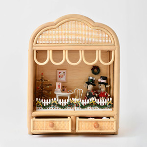 Théâtre de marionnettes ludique pour enfants, théâtres de table en rotin, petits marionnets, scène, jouets inspirés de Montessori - Product Image 4