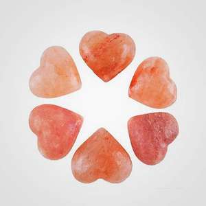 Piedra de Masaje en Forma de Corazón de Sal Rosa del Himalaya, Cristal Natural para Terapia, Spa, Relajación, Alivio del Estrés, Cuidado Corporal, Regalo Curativo - Product Image 1