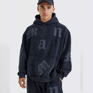 Ensemble de survêtement et pantalon de jogging personnalisé en molleton 100 % coton, effet délavé, avec impression en relief et logo OEM - Product Image 4