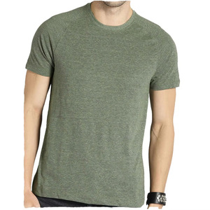 Camiseta de Hombre Lisa Verde Oliva, Personalizada, Nuevo Estilo, Cuello Redondo, Manga Corta, Ropa Masculina, Camiseta Personalizada, Soporte OEM - Product Image 2