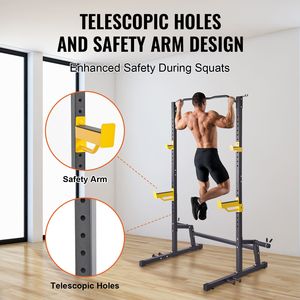 "Multi-Functional Fitness <b>Rack</b> with Pull Bar & Weight <b>Plate</b> Storage" - Product Image 5