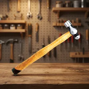 Marteau croisé de haute qualité avec manche en bois différentes tailles boule Pein acier métal prix raisonnable en inde - Product Image 2