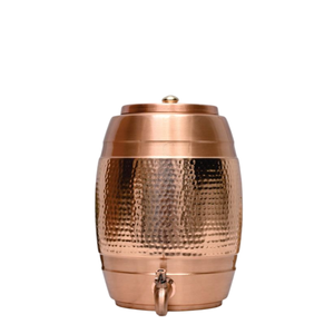 Copper Water <b>Dispenser</b> with Tap Round Vintage Design Handmade Metal Water Kettle for Kitchen <b>Drinking</b> Use - Product Image 5