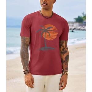 T-shirt décontracté imprimé à manches courtes en coton tricoté 100 % pour homme, anti-boulochage, écologique, prix de gros, Bangladesh - Product Image 2