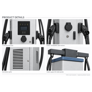 60kW DC 22kW AC All-in-One EV Charger CCS2 CHAdeMO Type 2 Fast <b>Charging</b> Station OCPP 1.6 IP55 Floor <b>Standing</b> - Product Image 3