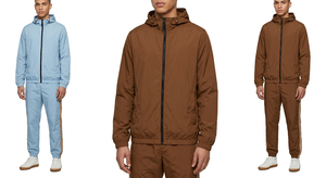 Ensemble de survêtements légers et confortables pour hommes avec fermeture éclair – Tenue de course hivernale en tissu léger pour hommes - Product Image 5